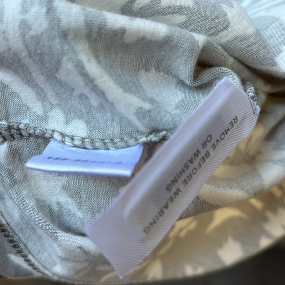 LOFT ANN TAYLOR Size MEDIUM Gray Ivory Floral Sleeveless High Neck Sundress - Picture 10 of 11